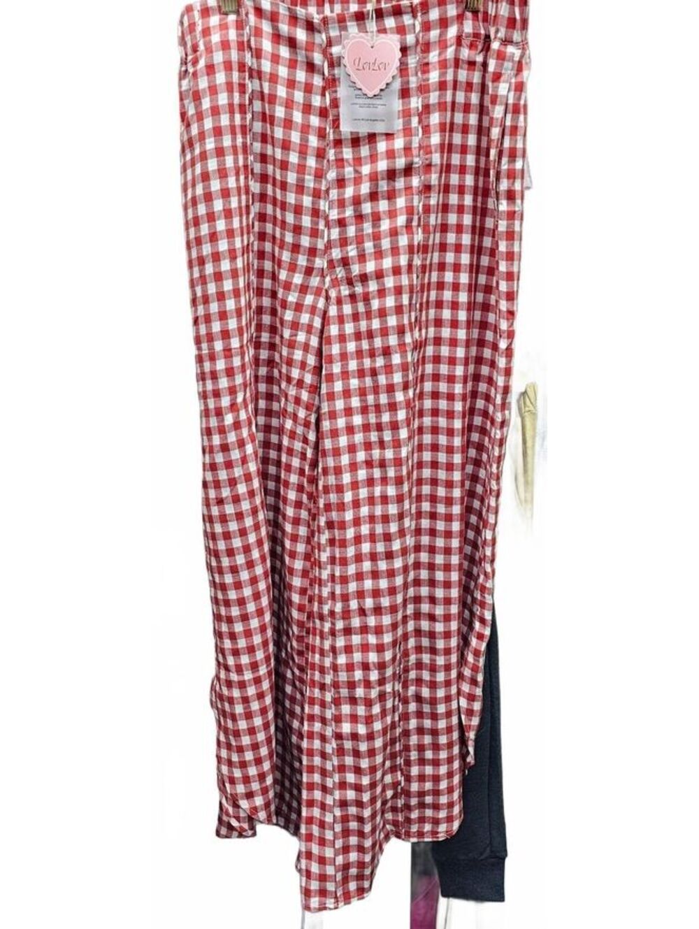 LovLov Red and White Gingham Lounge Pants sz XL